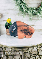Horse Hair Terracotta & Coral Buffalo Horse Hair Pottery Mike Tarter   