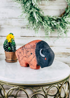 Horse Hair Terracotta & Coral Buffalo Horse Hair Pottery Mike Tarter   