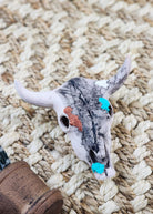 Horse Hair White Steer Skulls (Various Sizes) Horse Hair Pottery Mike Tarter Small 5.5" x 5.5"  