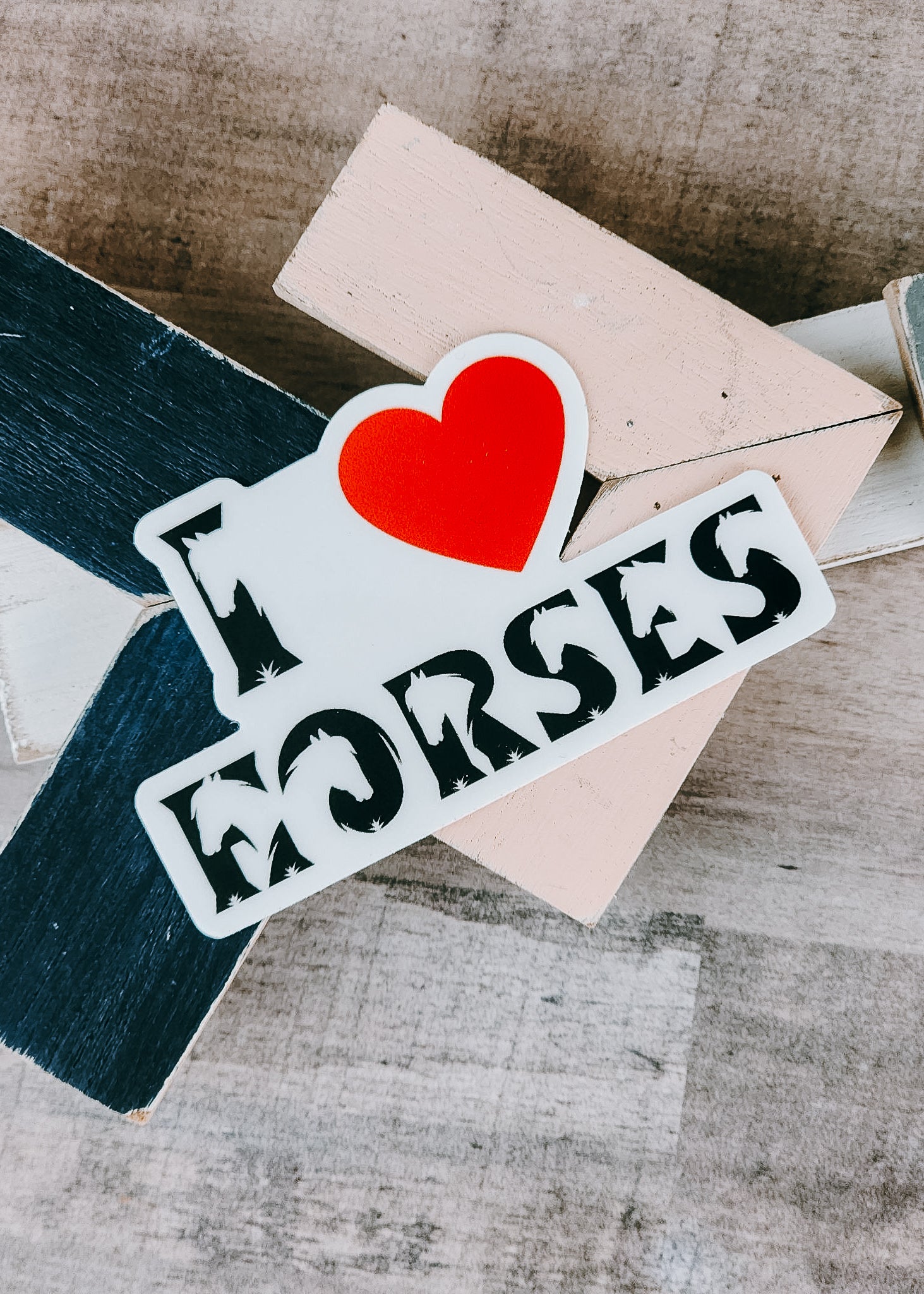 I Love Horses Sticker stickers The Cinchy Cowgirl   