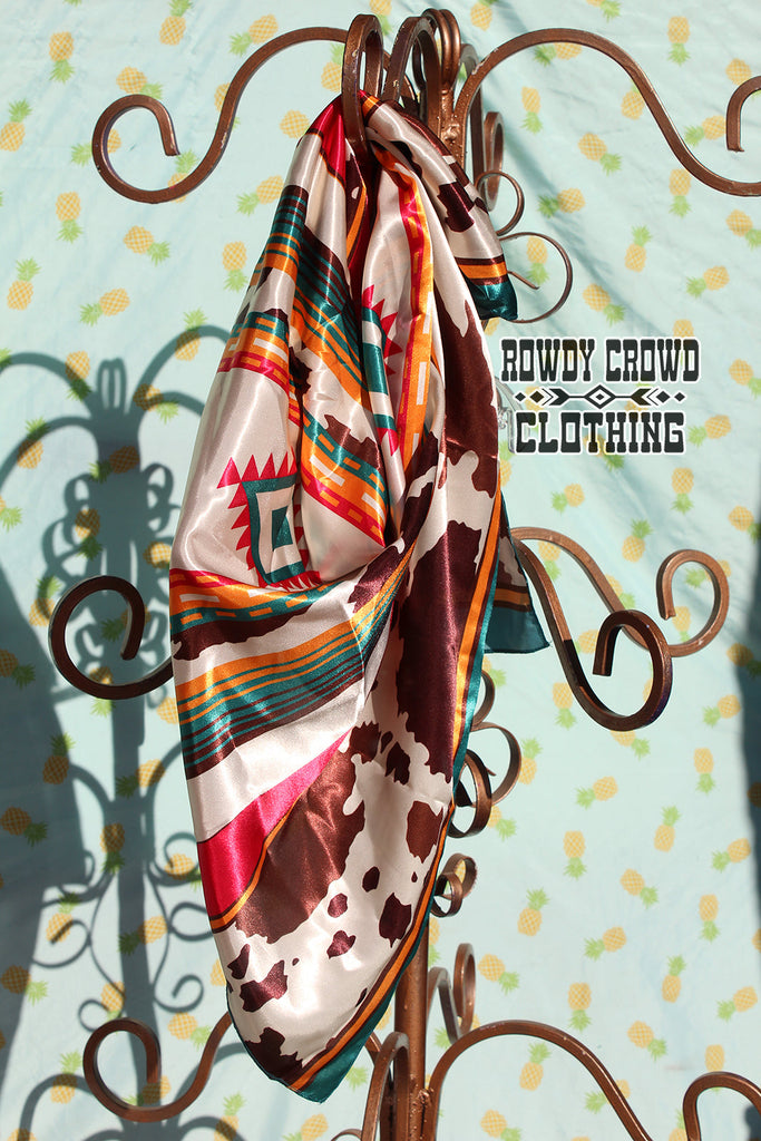 Conroe Cowprint Wild Rag Wild Rag Rowdy Crowd Clothing   