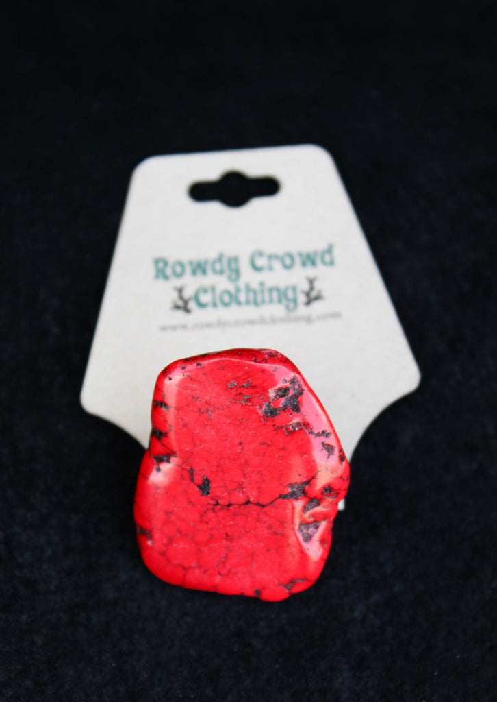 Red Rock Scarf Slide/ Ring / Tee Clip Scarf Slide / Tee Clip Rowdy Crowd Clothing   