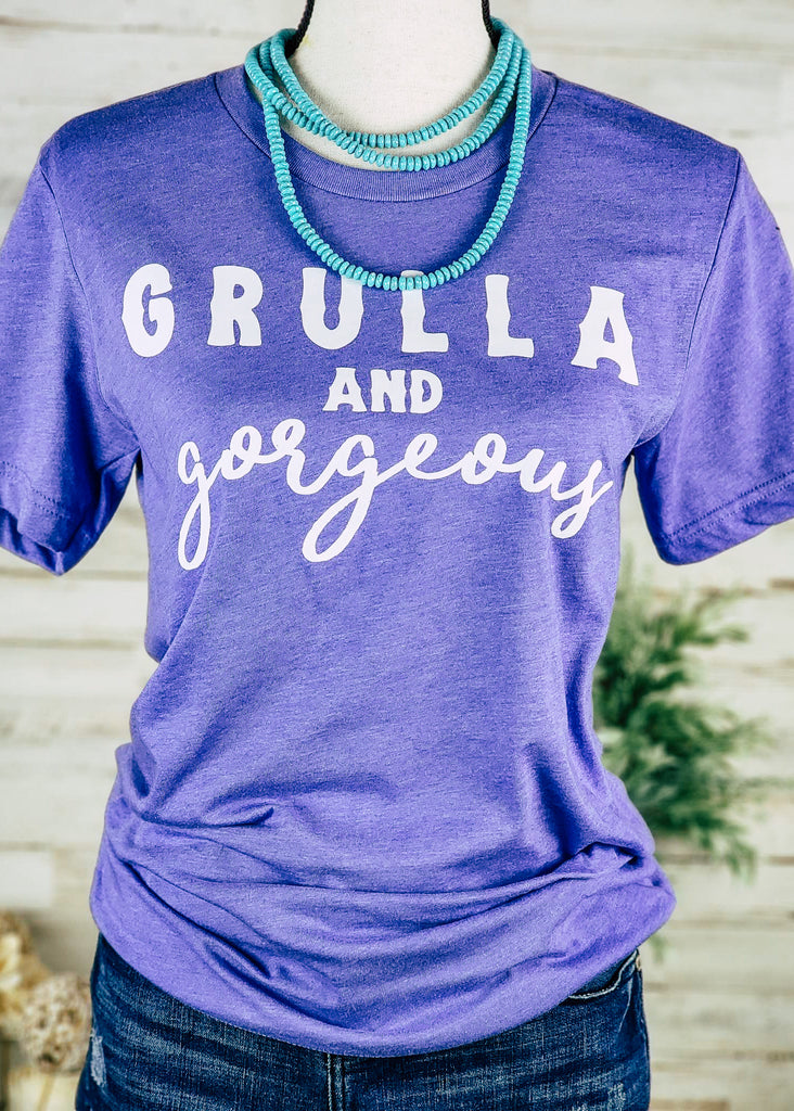 Lapis Grulla & Gorgeous Short Sleeve Graphic Tee tcc graphic tee The Cinchy Cowgirl   