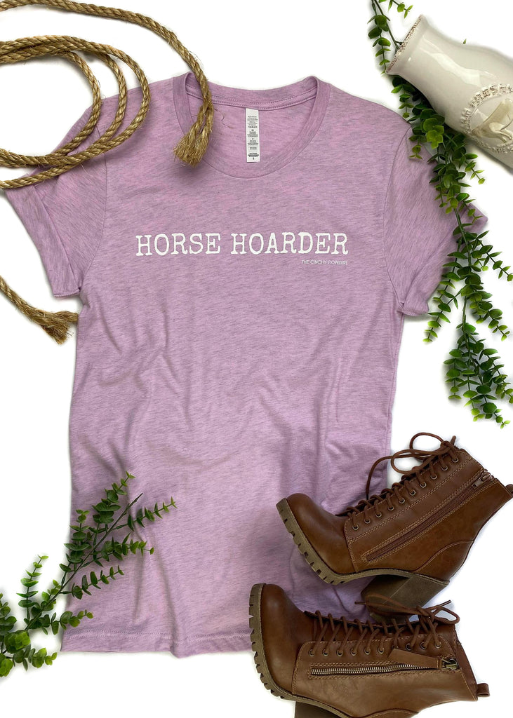 Lilac Horse Hoarder Graphic Short Sleeve Tee tcc graphic tee The Cinchy Cowgirl   