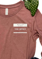 Mauve Hello Tack Hoarder Long Sleeve Graphic Tee graphic tee long sleeve The Cinchy Cowgirl   