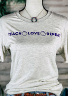 Natural Teach Love Repeat Short Sleeve Graphic Tee tcc graphic tee The Cinchy Cowgirl   