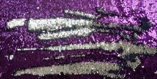 Purple & Silver Sequin Headstall Set headstall set Shiloh   