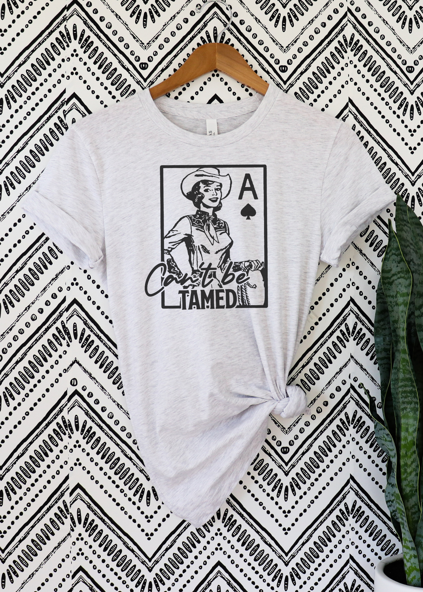 Can't Be Tamed Short Sleeve Tee [4 colors] tcc graphic tee - $19.99 The Cinchy Cowgirl Small Ash 
