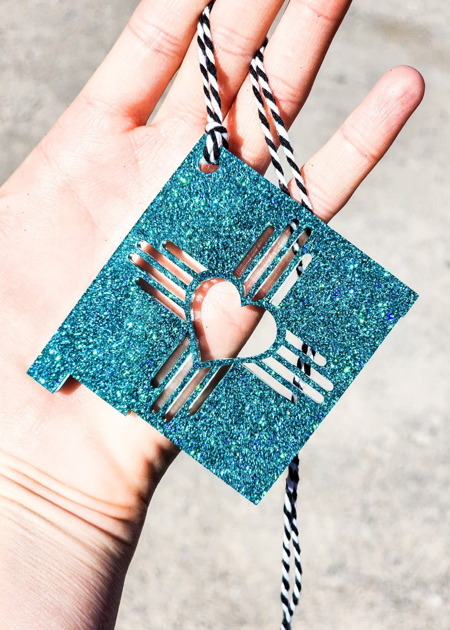 Teal New Mexico Ornament/Charm ornament The Cinchy Cowgirl   