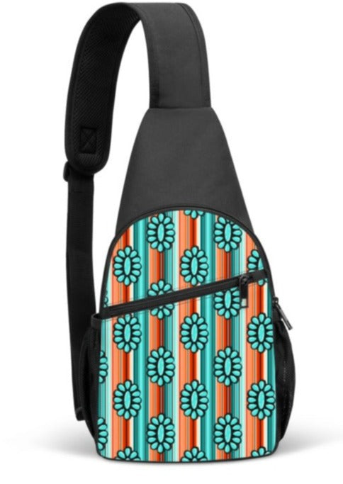 Serape Squash Blossom Sling Bag sling bag The Cinchy Cowgirl   