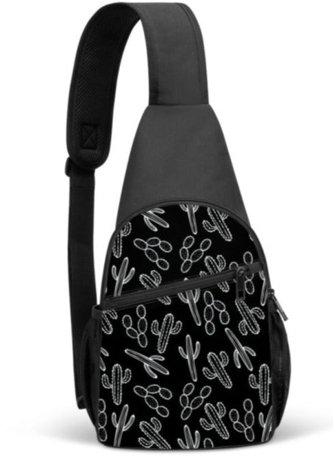 Black Cactus Sling Bag