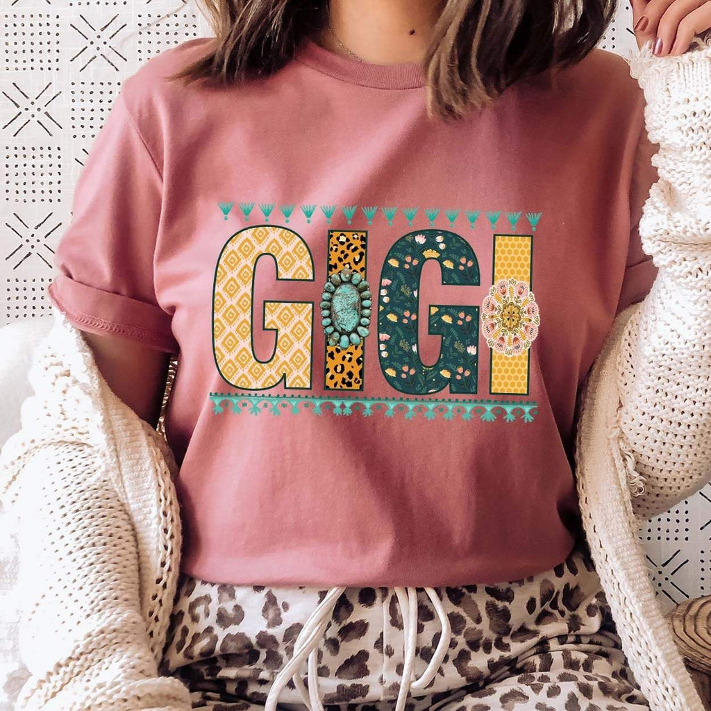 Gigi Mauve Graphic Tee graphic tee - dropship thelattimoreclaim   