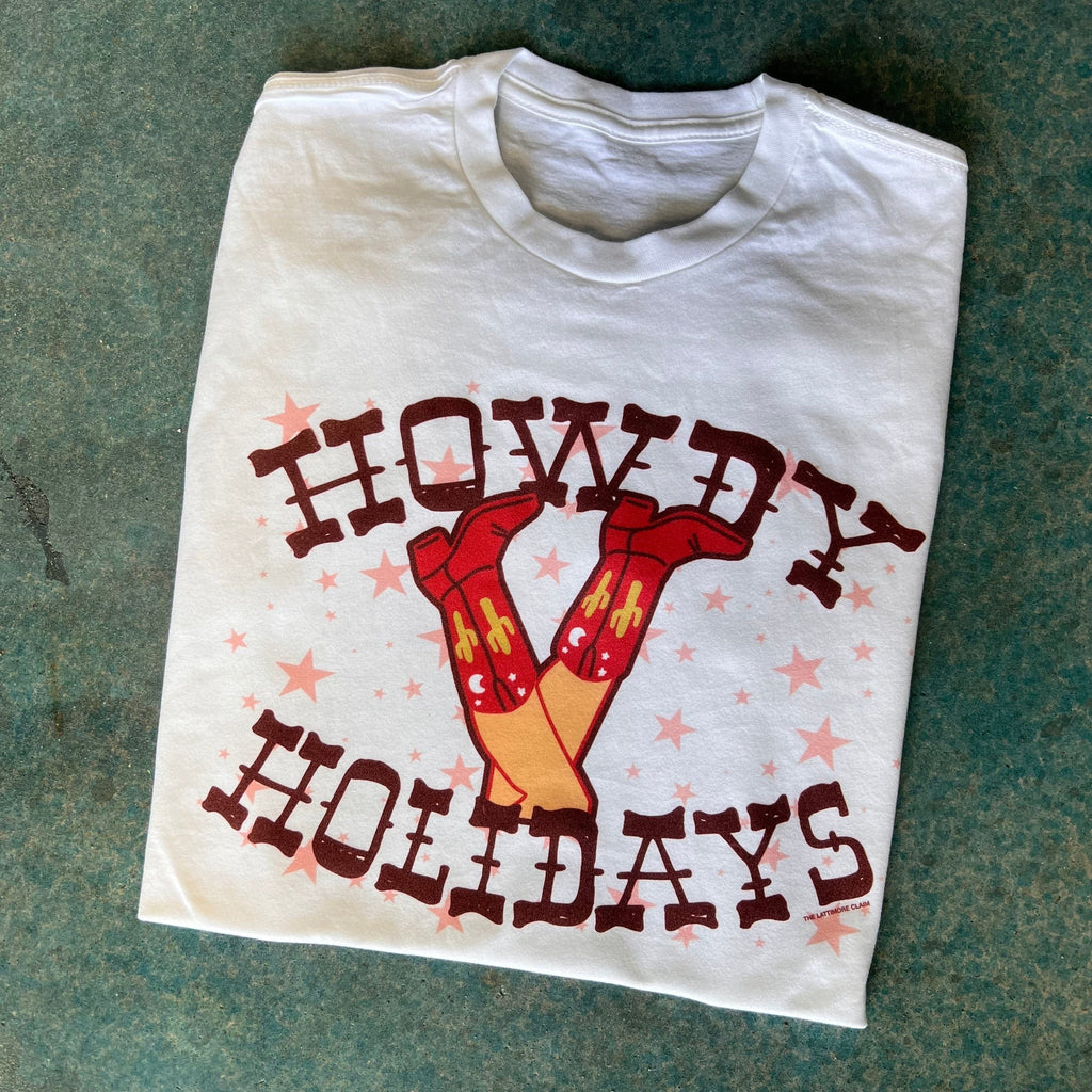 Howdy Holidays Tee graphic tee - dropship thelattimoreclaim   