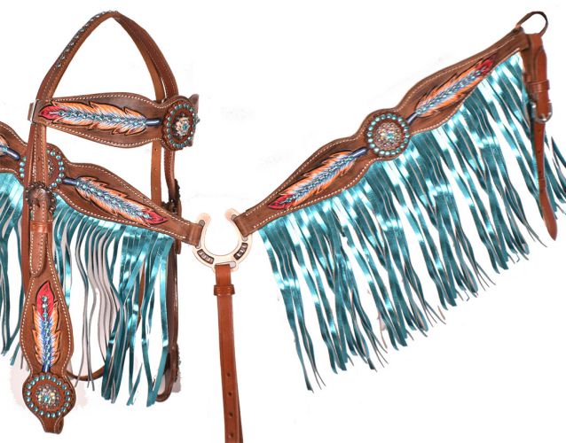 Light as a Feather Fringe Headstall Set headstall set Shiloh   