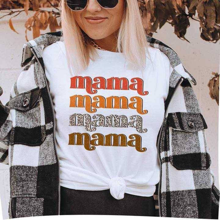 White Mama Retro Tee graphic tee - dropship thelattimoreclaim   