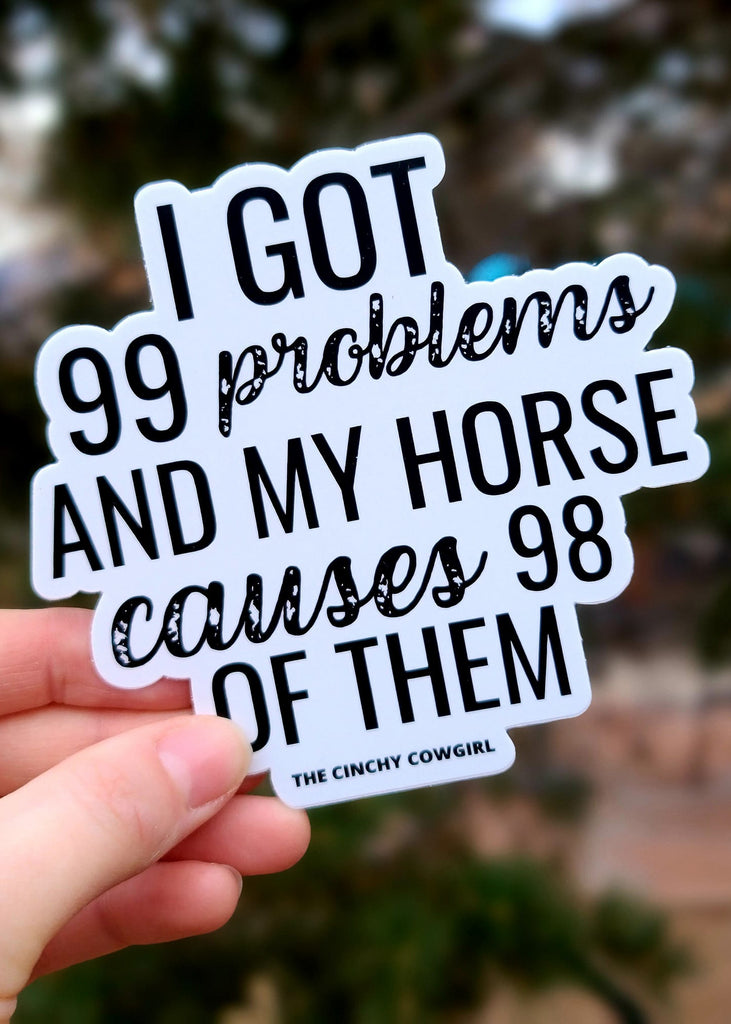 Problems Horse Sticker stickers The Cinchy Cowgirl   