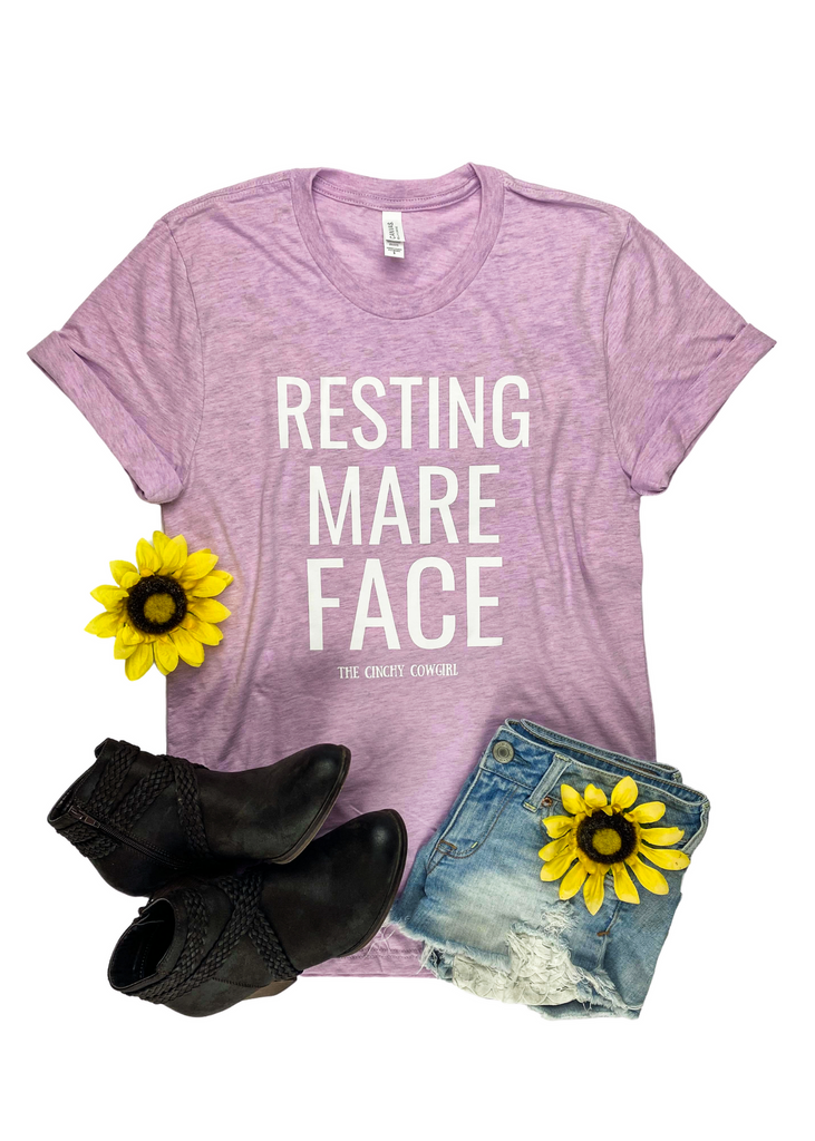Lilac Resting Mare Face Short Sleeve Graphic Tee tcc graphic tee The Cinchy Cowgirl   