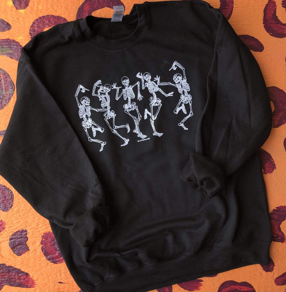 Black Dancing Skeletons Sweatshirt graphic tee - dropship thelattimoreclaim   