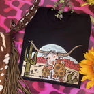 Black Laredo Longhorn Tee graphic tee - dropship thelattimoreclaim   