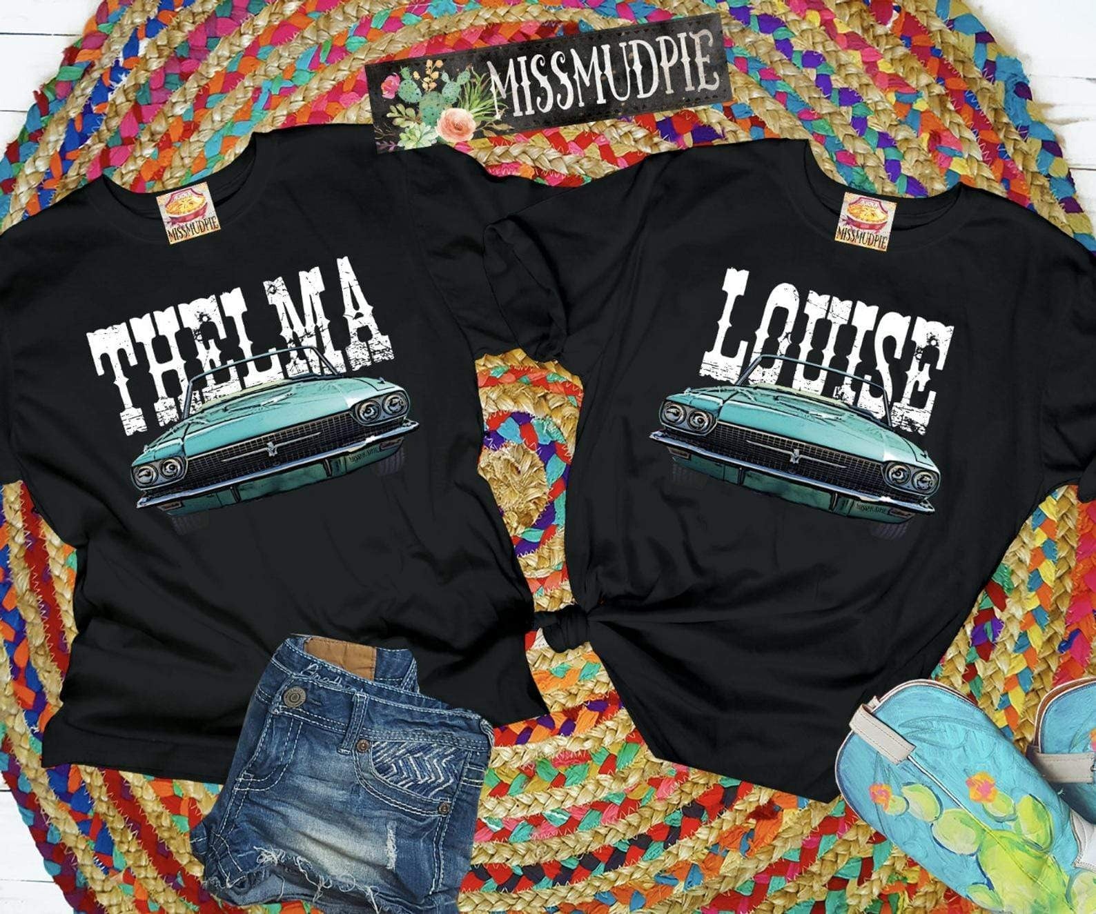 Thelma & Louise (White or Black) Tee graphic tee - dropship thelattimoreclaim   