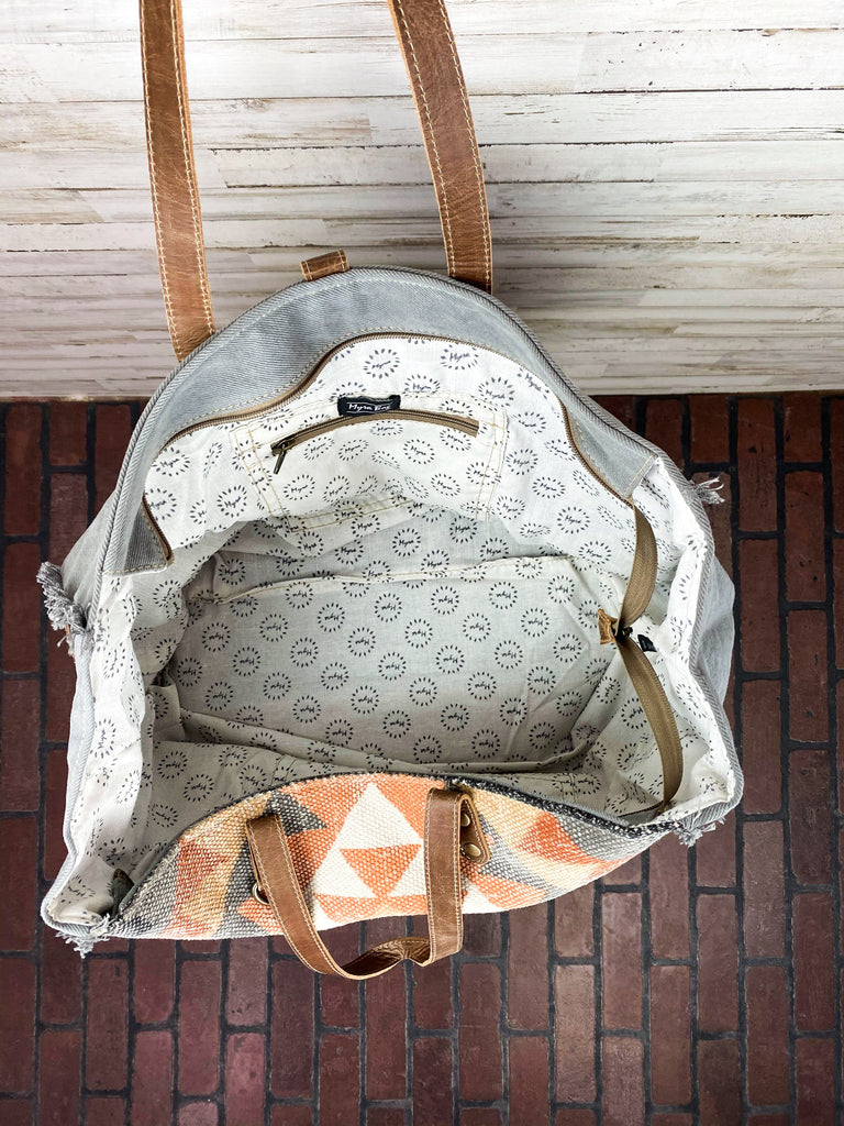 Multi-Colored Rug Weekender Handbag