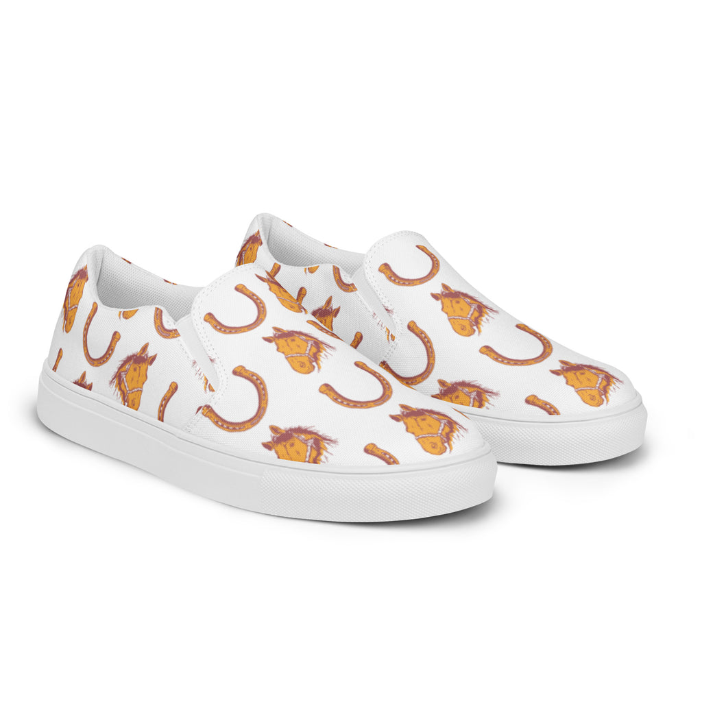 Horse Heaven Slip On Sneaker Shoes POD Slip On The Cinchy Cowgirl   